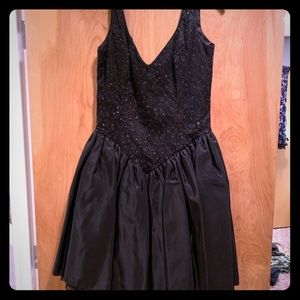 Vintage black mini Homecoming/prom dress.